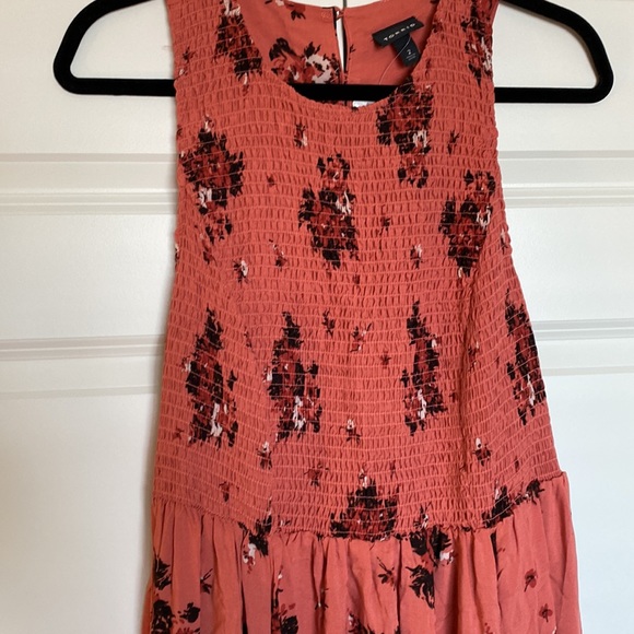 Torrid Size 2 (18/20) Rust Floral Smocked Challis Midi Dress - Picture 4 of 9